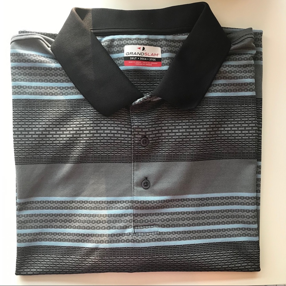 Blue, Black & Grey Polo Shirt